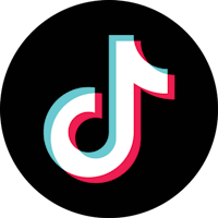 the tiktok logo on a black background